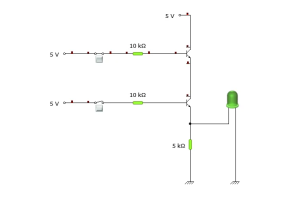 Circuit de transistor ET de porte, fonctionnement et applications