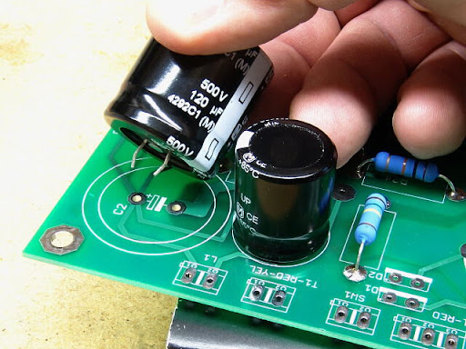 Figure 3. Verifying Capacitor Polarity on a Circuit Board
